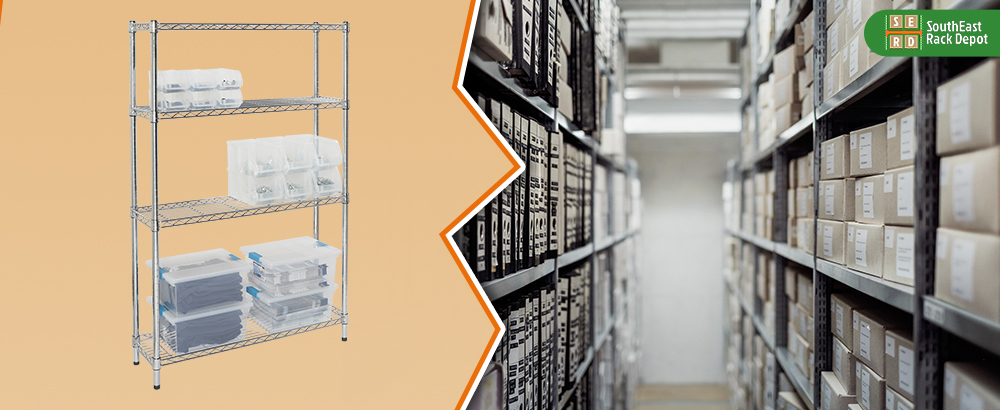 used-silver-light-shelving-rack-with-boxes-stored-and-used-pallet-racks-with-storage-in-background